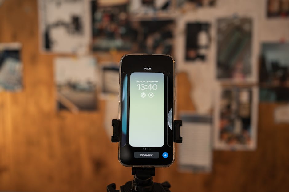 Smartphone video recording desk for choosing a faceless TikTok format