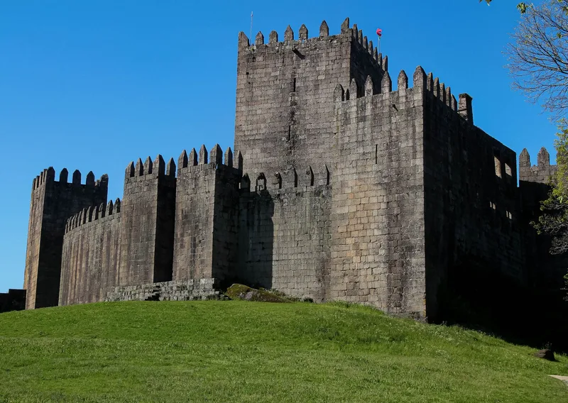 Historic Guimarães Castle, a medieval fortress in Portugal